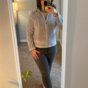 The North Face Sherpa Gray Fleece Jacket